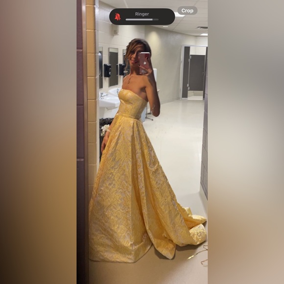 Yellow Sherri Hill Ballgown - Picture 3 of 3